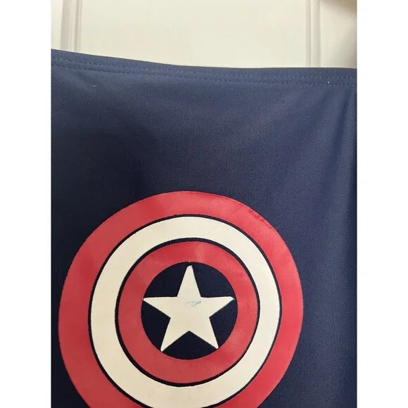 Hanna Andersson Captain American Swimsuit Skirt Size 5 Superhero - Picture 3 of 11